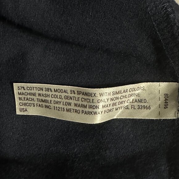 Soma size XL/one size navy plaid 1/4 button 3/4 sleeve v neck sleep shirt - Picture 5 of 7